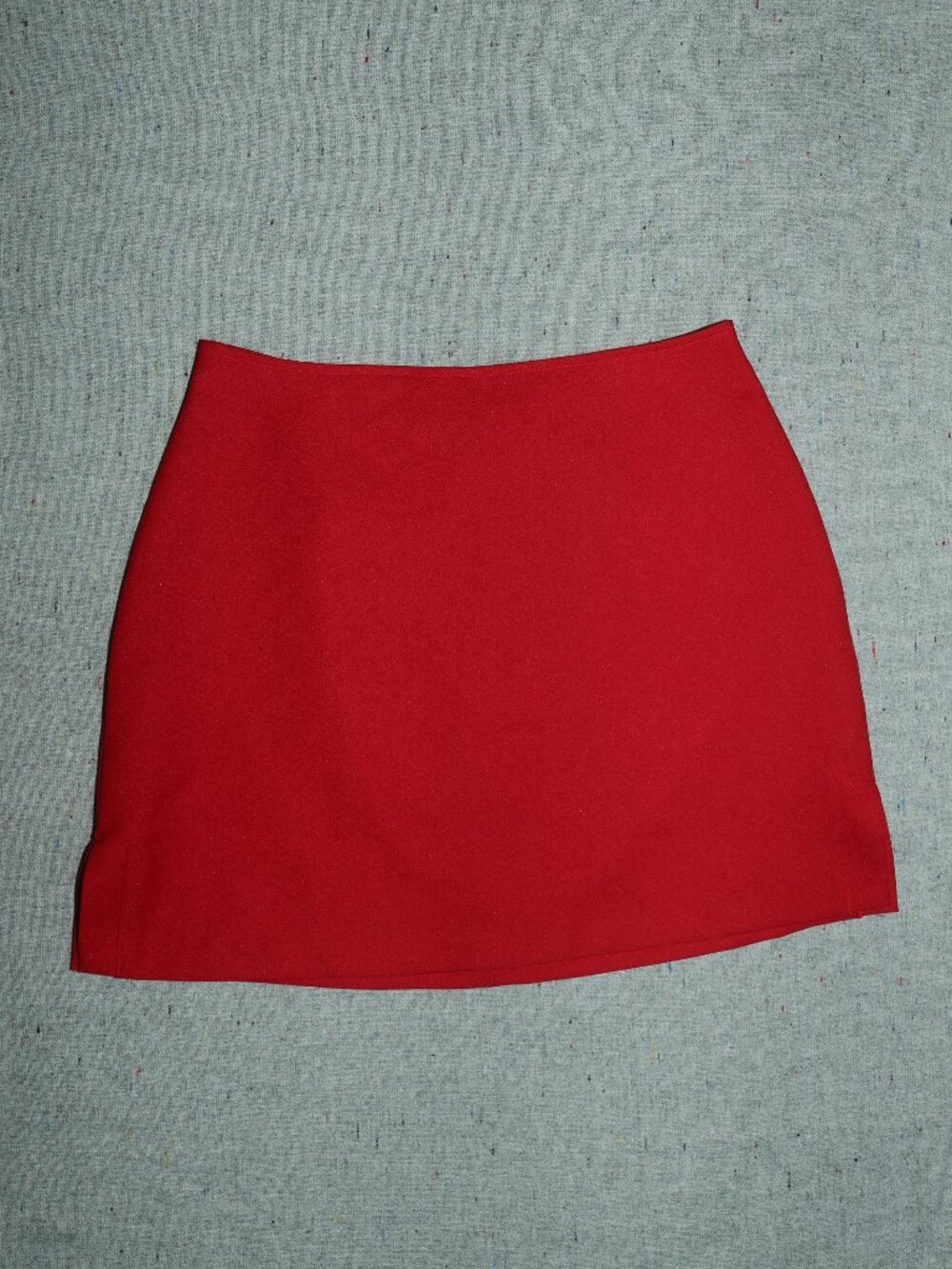 Red Mini Skirt with side slits